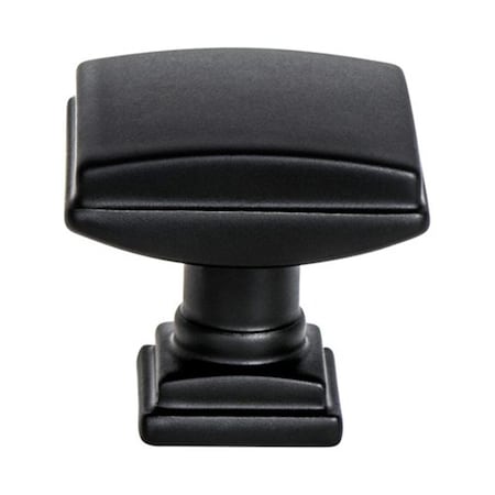 Berenson 1.25 in. Tailored Traditional Knob, Matte Black BE1275 1055